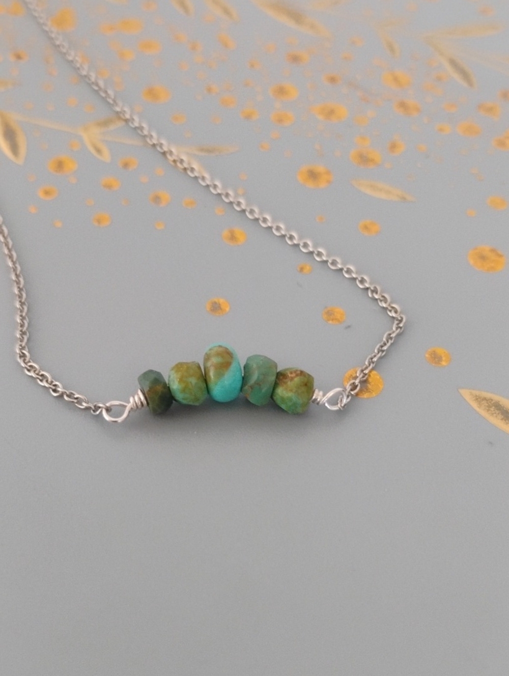 Grade A Kingman Turquoise Necklace - Picture 4 of 8